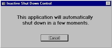 Inactive Shut Down Control for MS Access Screenshot